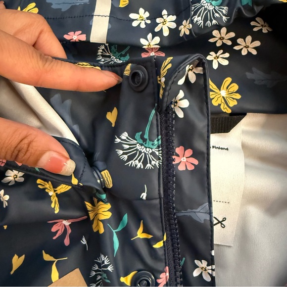 Reima Vatten Blue Floral Raincoat - Picture 7 of 9